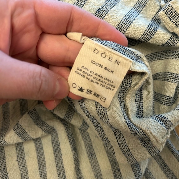 Doen Striped Blue and White Button-Up Shirt - Picture 6 of 7